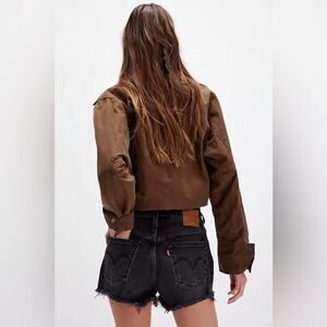 Levi's Black 501 Denim Jean Shorts Step on It From Free People Size 26